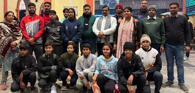 जिले से 08 कुश्ती खिलाड़ी  राष्ट्रीय अंडर 14 कुश्ती प्रतियोगिता में भाग लेने  नई दिल्ली रवाना