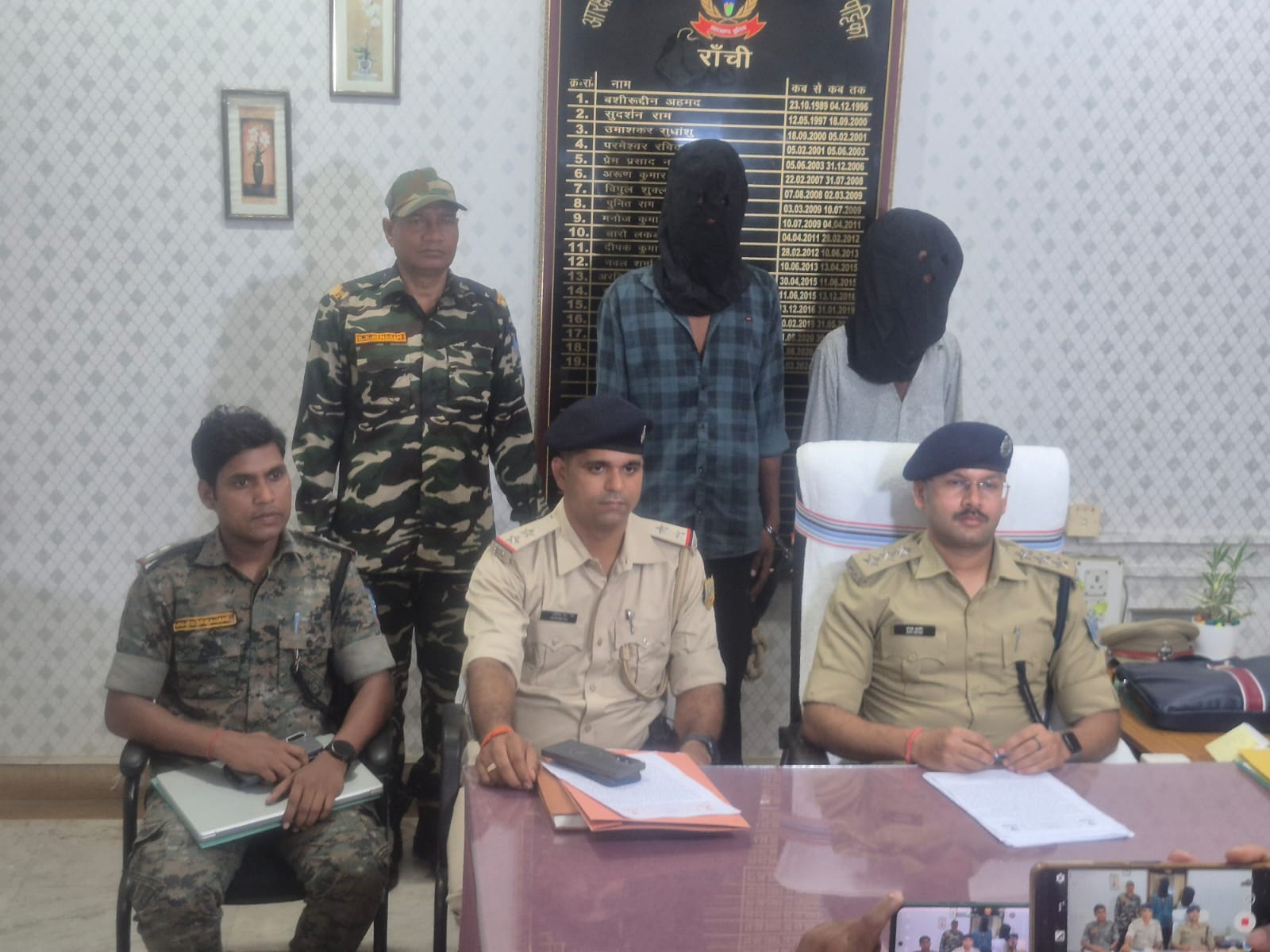 रांची पुलिस की बड़ी कार्रवाई: PLFI के दो सदस्य गिरफ्तार, 50 लाख की लेवी वसूलने पहुंचे थे