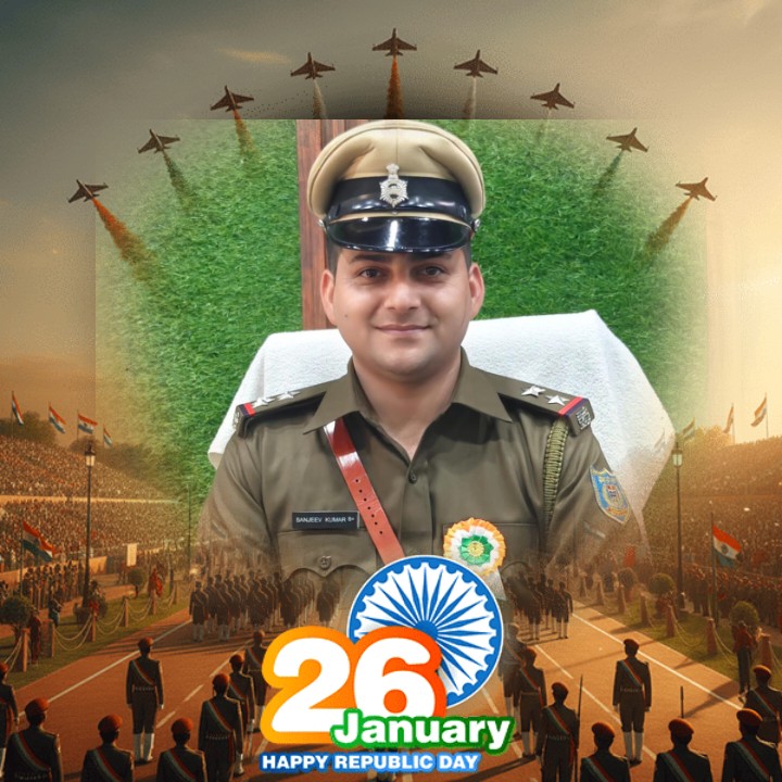 गणतंत्र दिवस 2026 के शुभ अवसर पर सभी क्षेत्र वासियों को पुंदाग टीओपी थाना प्रभारी संजीव कुमार की ओर से हार्दिक शुभकामनाएं 