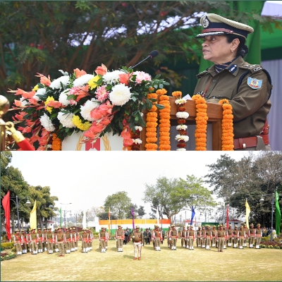 पुलिस मुख्यालय रांची में डीजीपी ने गणतंत्र दिवस पर फहराया तिरंगा, कहा नक्सल मुक्त राज्य बनाने की ओर अपना अहम योगदान देना सुनिश्चित करें