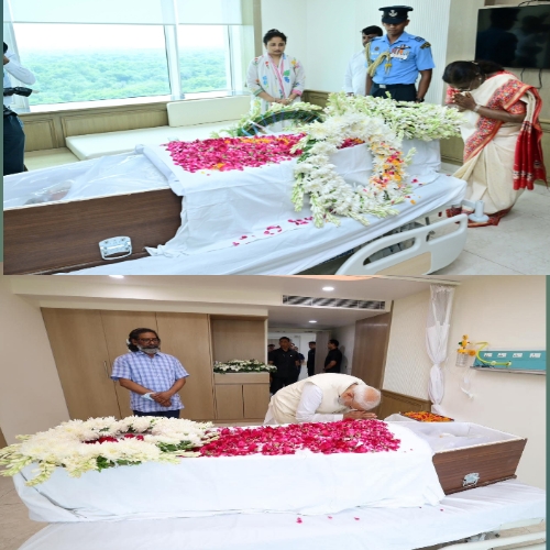 दिशोम गुरु शिबू सोरेन के पार्थिव शरीर को राष्ट्रपति एवं प्रधानमंत्री ने दी श्रद्धांजलि