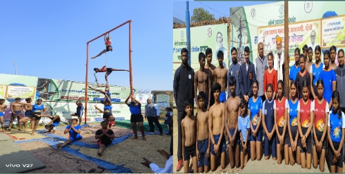 मलखम्भ खेल का  शानदार प्रदर्शन सह कार्यशाला का आयोजन, खिलाड़ियों ने दिखाई अपनी प्रतिभा 