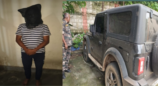 रांची में पुलिस को टक्कर मारकर कर चेकिंग से भाग रही काली थार  जब्त, चालक गिरफ्तार