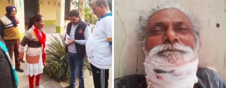 वृद्धा आश्रम में रह रहे वृद्ध के गले मे चाकू का निशान,हत्या के प्रयास की आशंका।