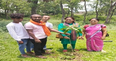 महाविद्यालय परिसर में किया गया वृक्षा रोपण